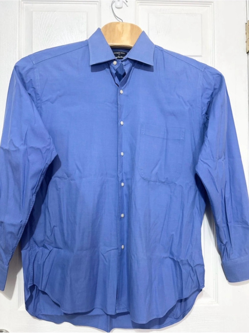Gitman Bros for Norman Stockton French Blue Dress Shirt Mens 16 35